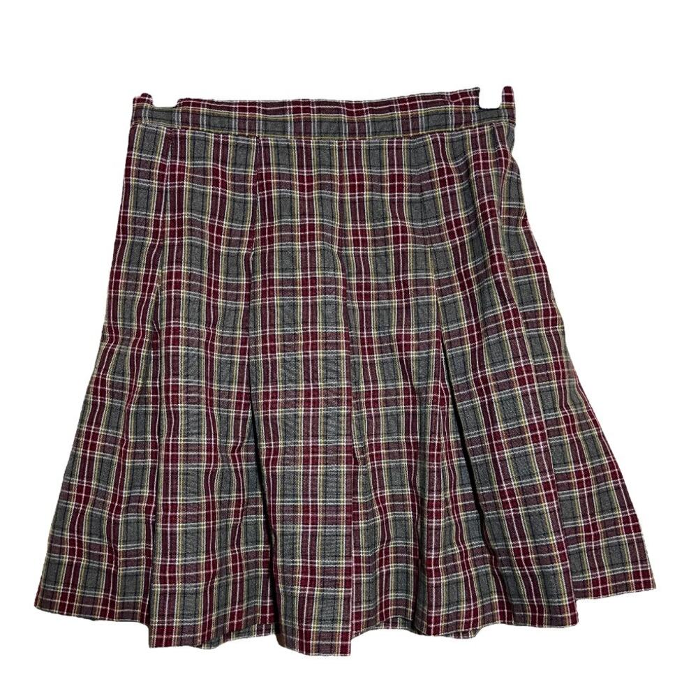 School Apparel Uniform School Girl Plaid Skirt A-Line Pleated Gingham 8 27"